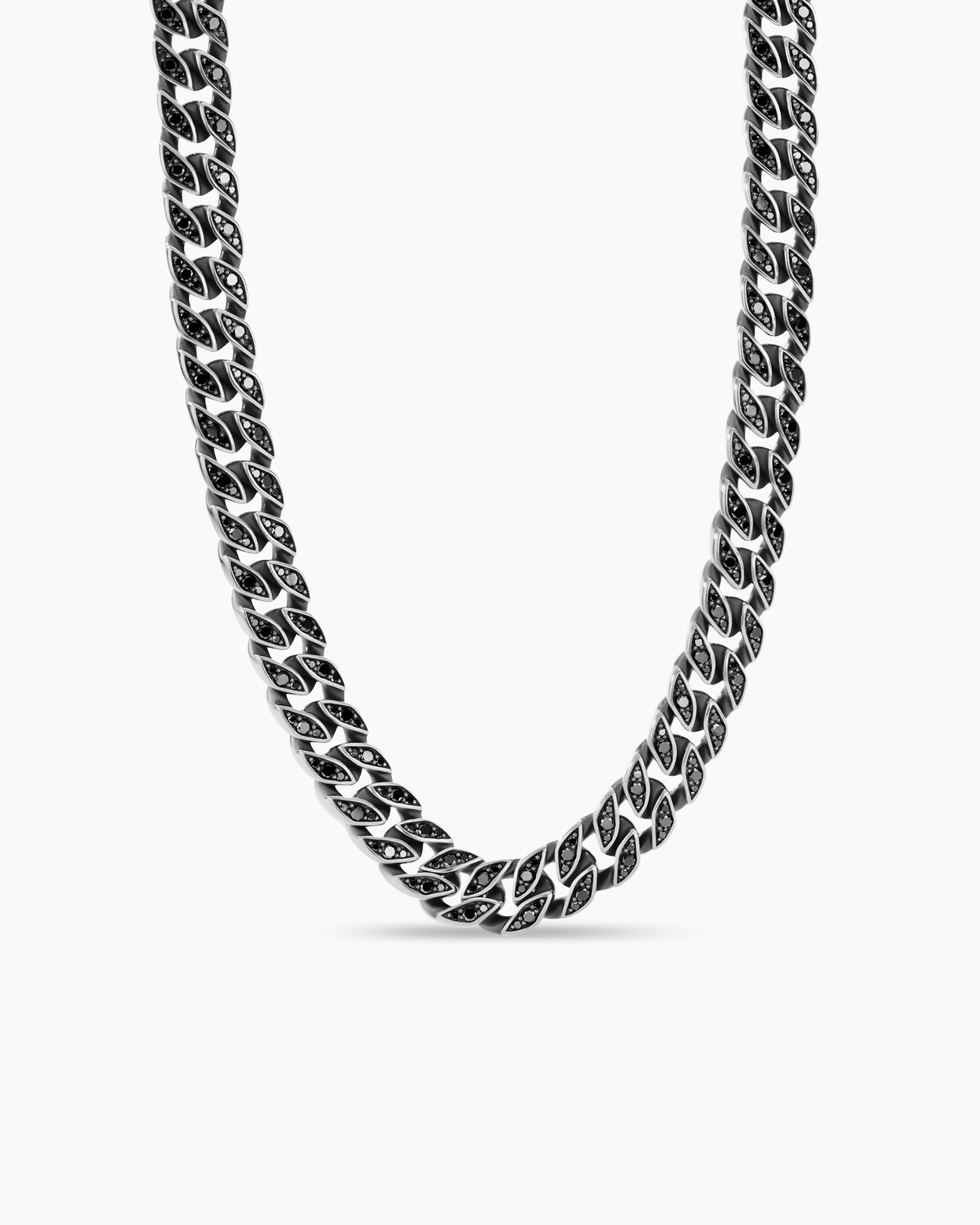 Men's Black Stainless Steel Curb Link Chain Necklace