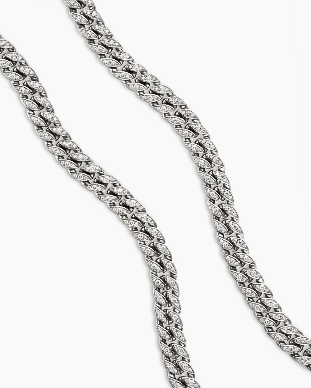 Mens Curb Chain Necklace in Sterling Silver, 11.5mm