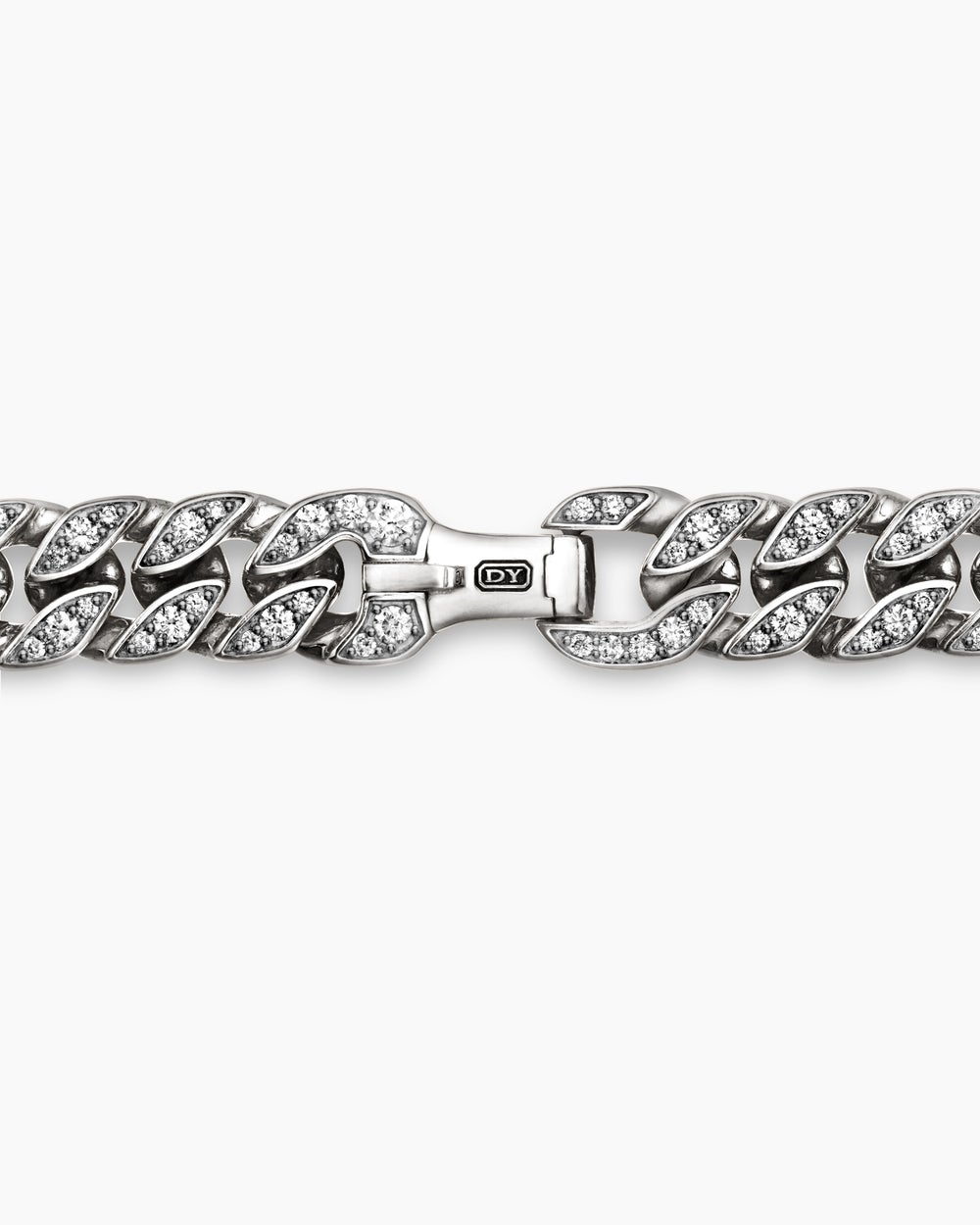Mens Curb Chain Necklace in Sterling Silver, 11.5mm