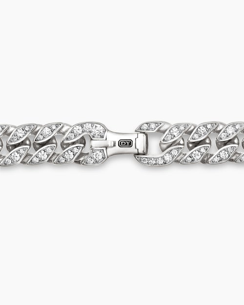Mens Curb Chain Necklace in Sterling Silver, 11.5mm