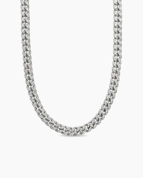 Curb Chain Necklace in Sterling Silver, 11.5mm