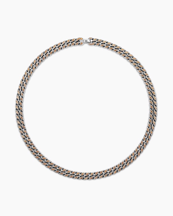 Curb Chain Necklace in Sterling Silver, 11.5mm