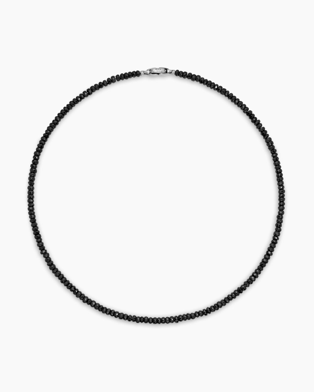 Mens Spiritual Beads Necklace in Sterling Silver, 5mm