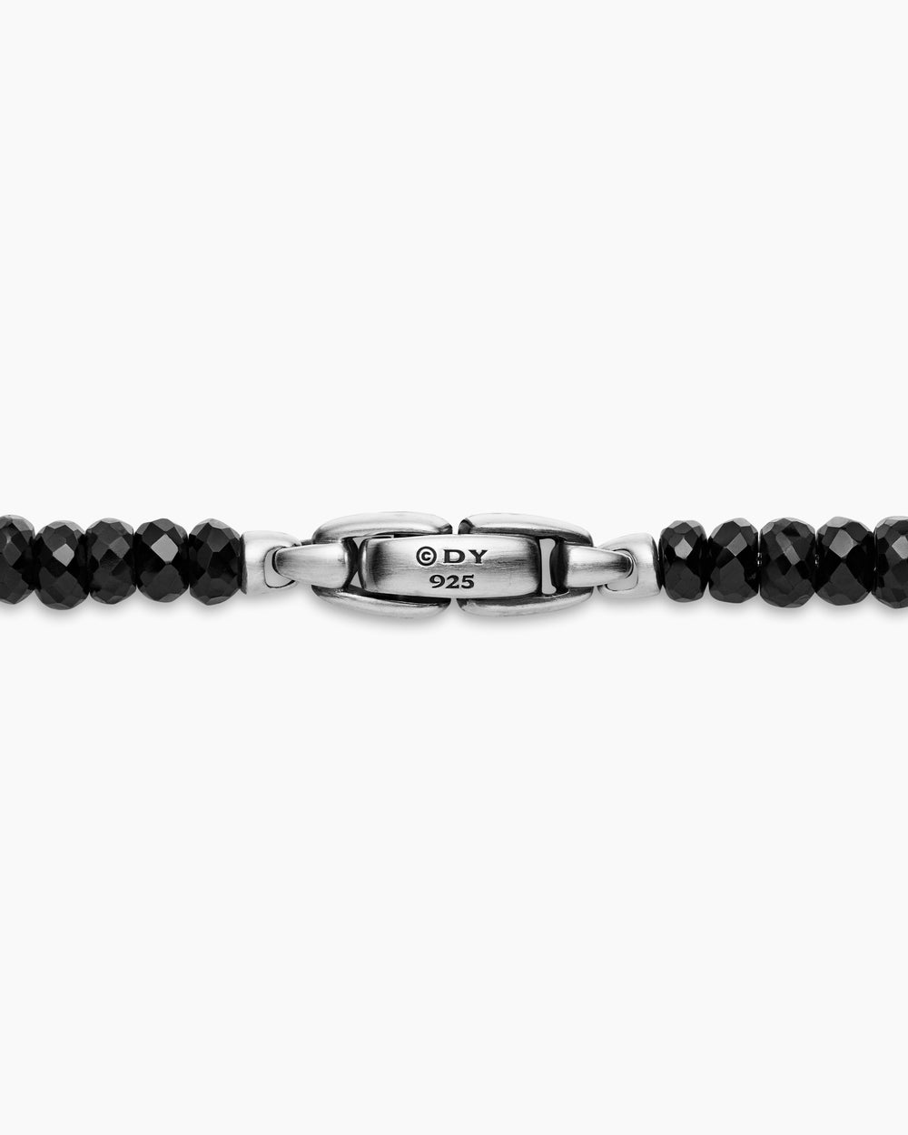 Mens Spiritual Beads Necklace in Sterling Silver, 5mm