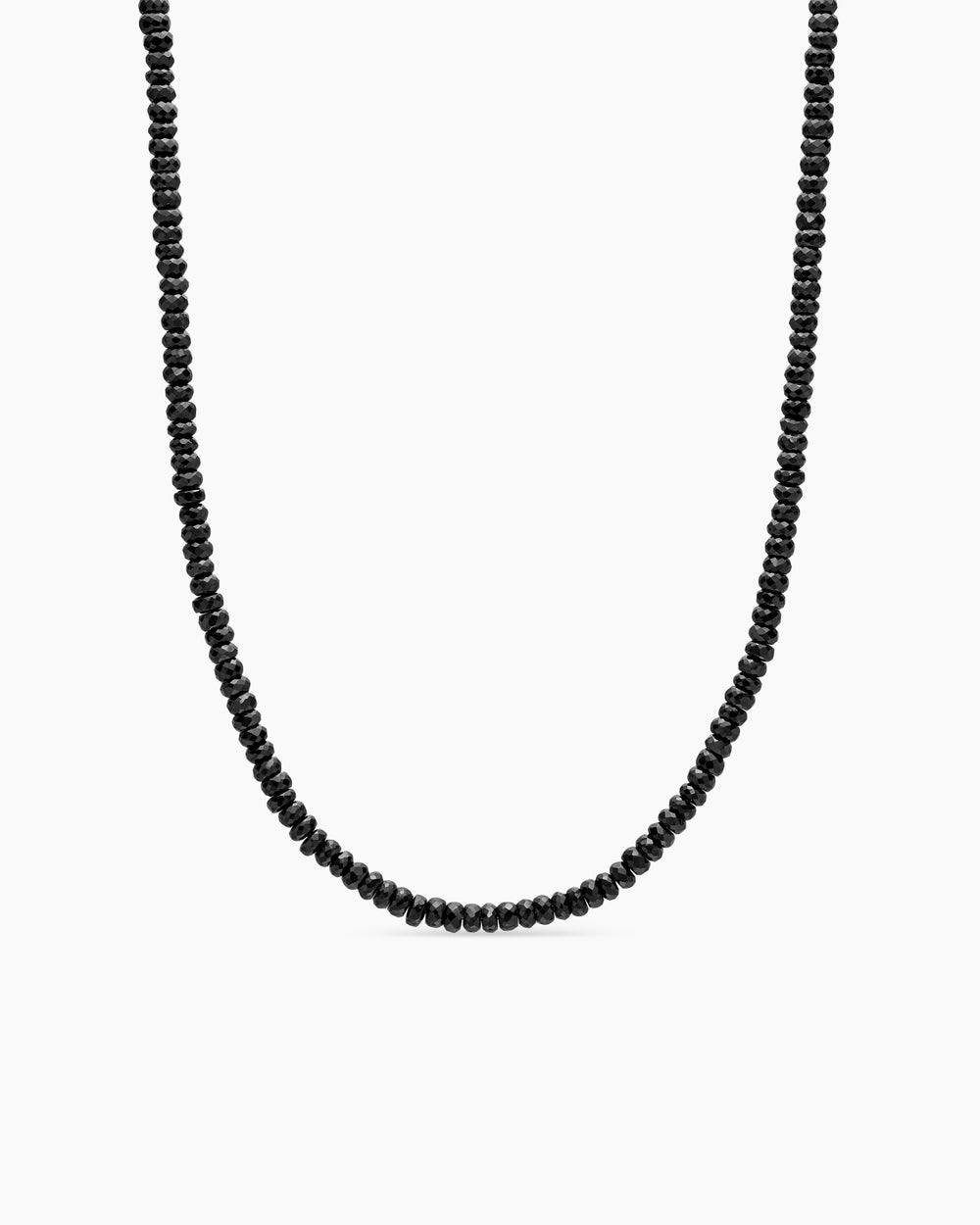 Mens Spiritual Beads Necklace in Sterling Silver, 5mm