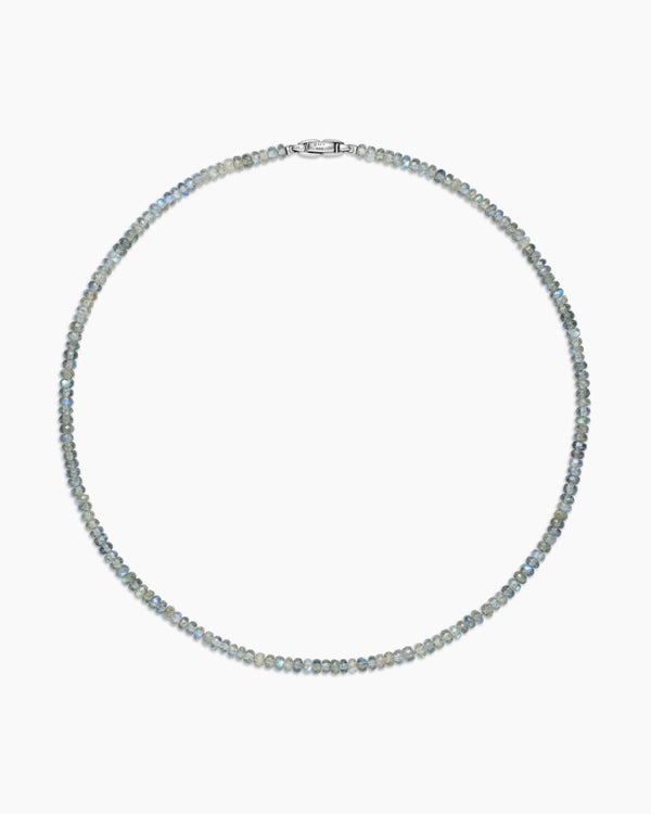 Spiritual Beads Necklace in Sterling Silver, 5mm