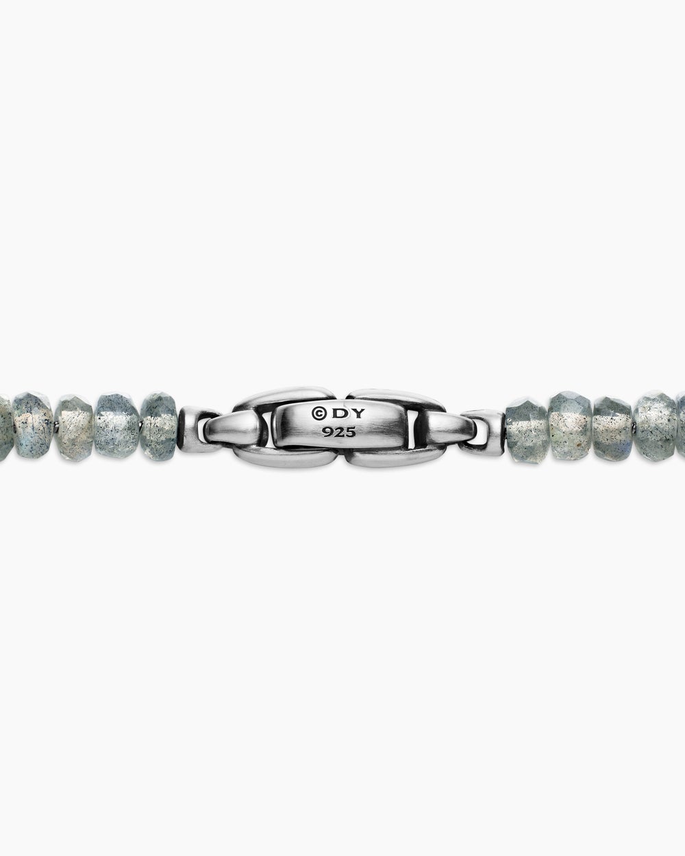 Mens Spiritual Beads Necklace in Sterling Silver, 5mm
