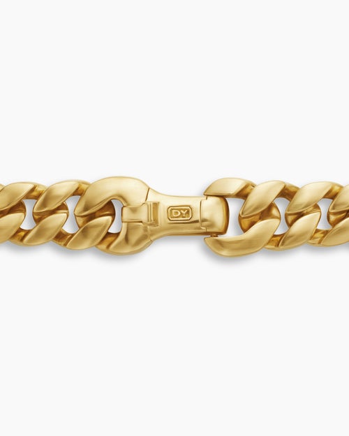 Mens Curb Chain Necklace in 18ct Yellow Gold, 8mm