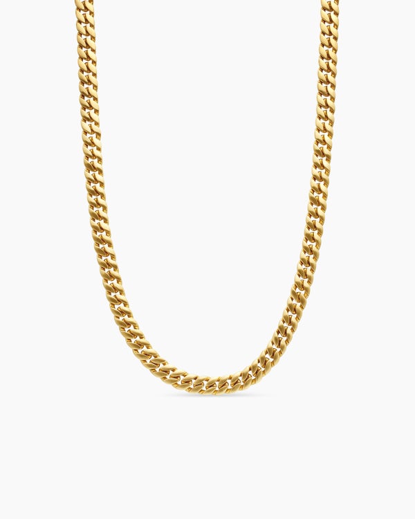 Curb Chain Necklace in 18K Yellow Gold, 8mm