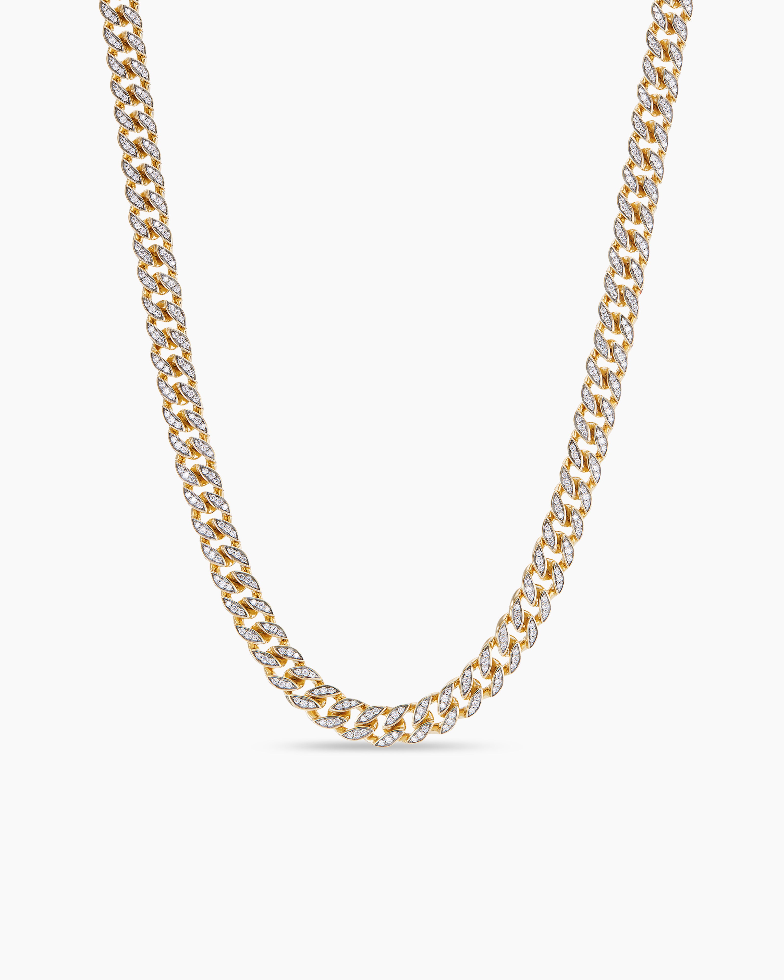 Amazon.com: Miabella Solid 18K Gold Over Sterling Silver Italian 7mm  Diamond-Cut Cuban Link Curb Chain Necklace for Men Women (Length 18 Inches  (Small)): Clothing, Shoes & Jewelry