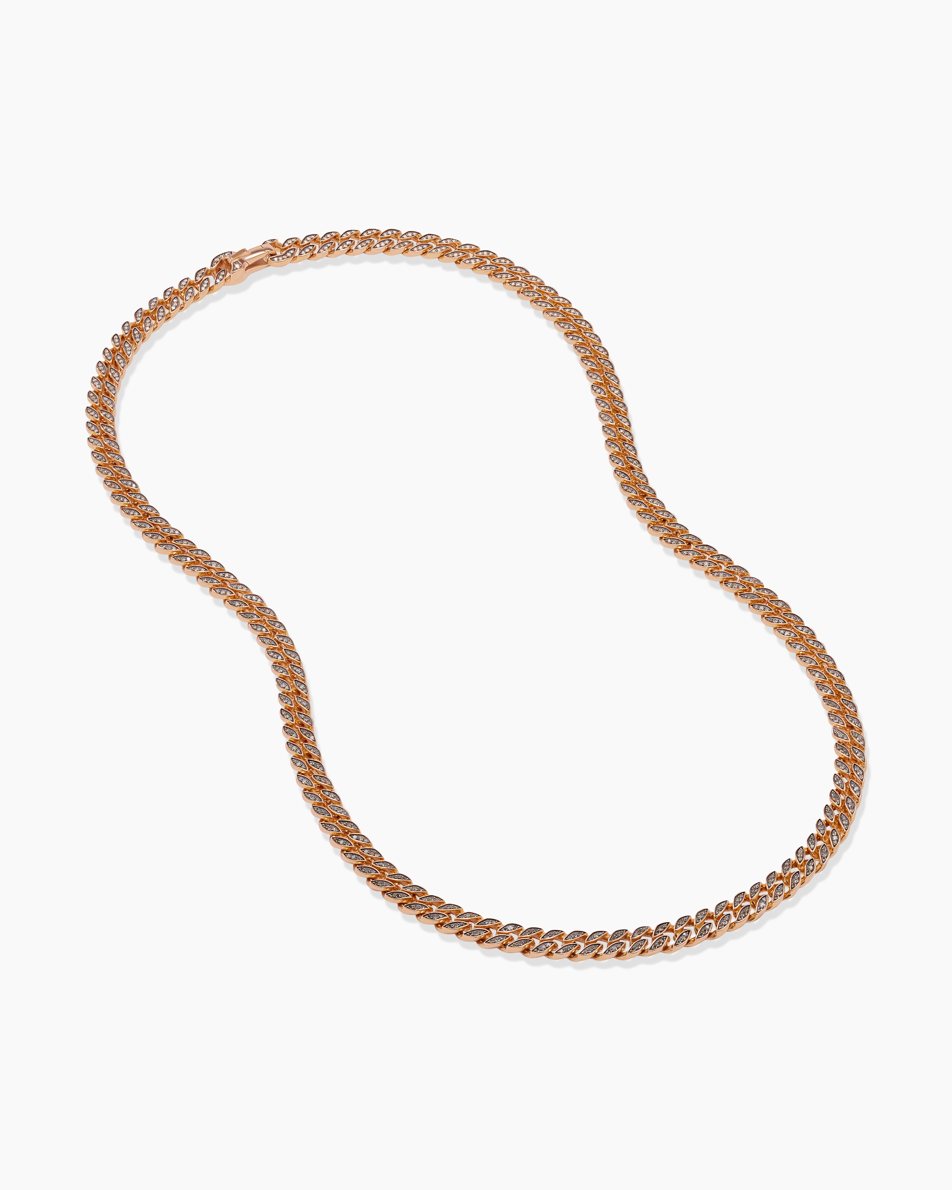 David Yurman Women's Curb Chain Bracelet in 18K Rose Gold - Rose Gold - Size Large