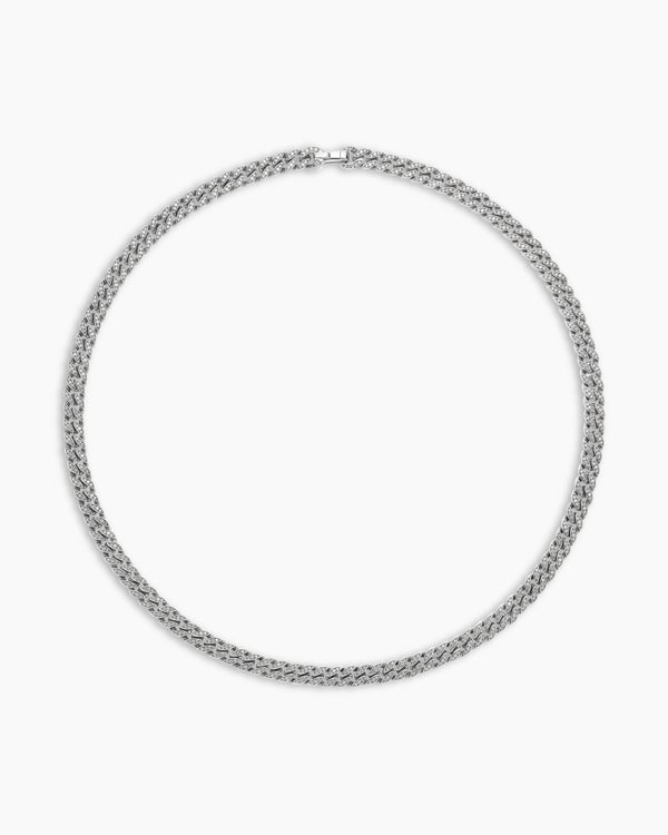 Curb Chain Necklace in Sterling Silver, 8mm