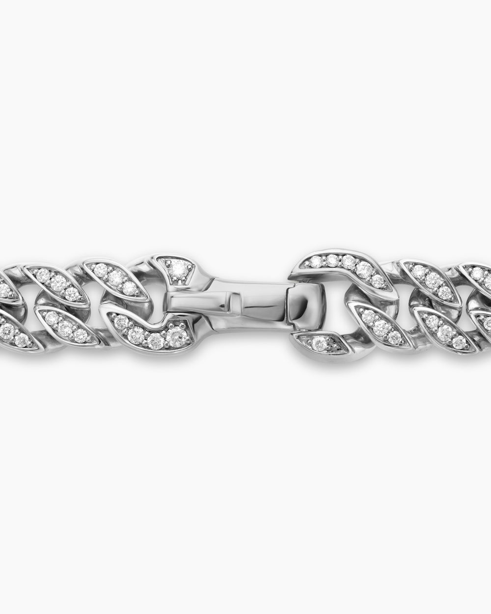 Mens Curb Chain Necklace in Sterling Silver, 8mm