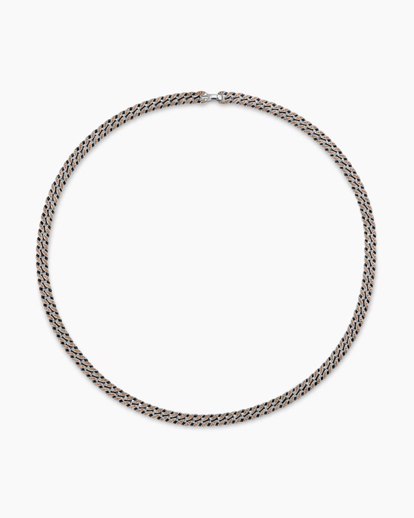 Curb Chain Necklace in Sterling Silver, 8mm
