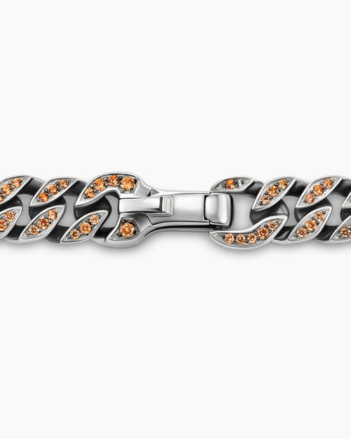 Mens Curb Chain Necklace in Sterling Silver, 8mm