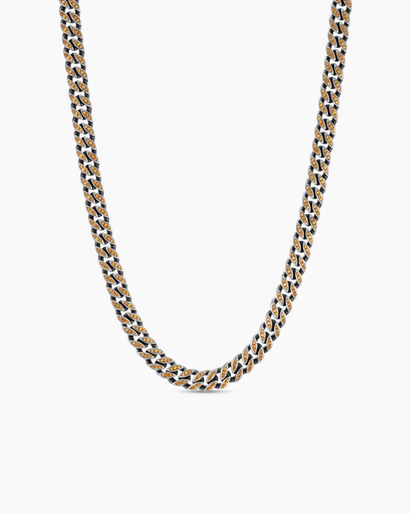 Curb Chain Necklace in Sterling Silver, 8mm