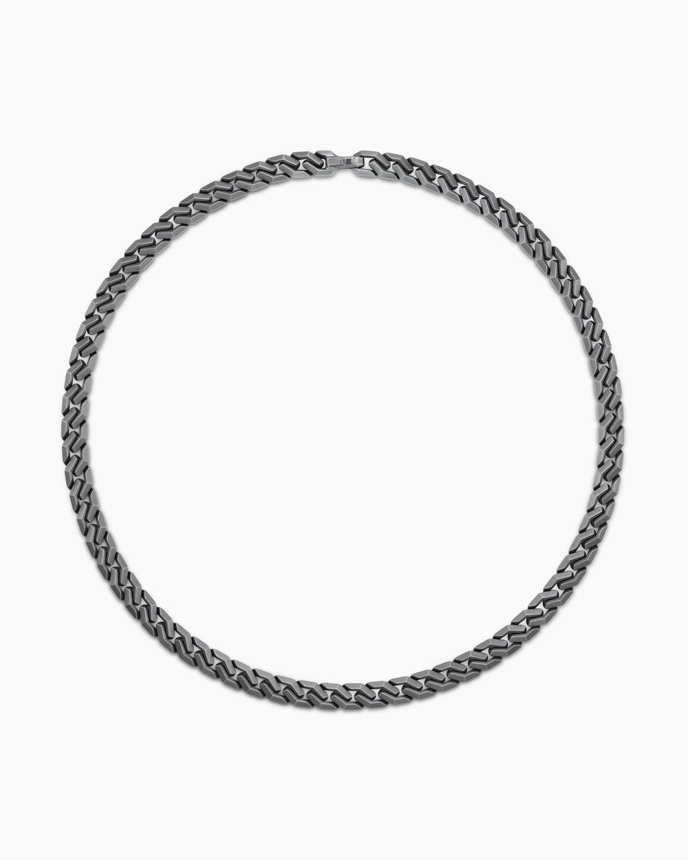 Collier à maillons angulaires Curb Chain en titane anthracite, 8,7 mm hommes