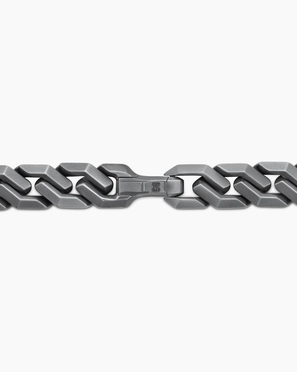 Collier à maillons angulaires Curb Chain en titane anthracite, 8,7 mm hommes
