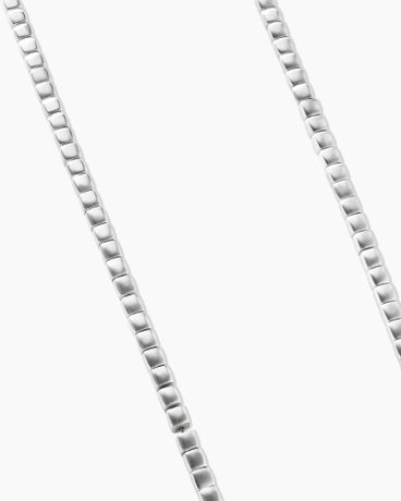 Spiritual Beads Cushion Necklace in Sterling Silver, 4mm
