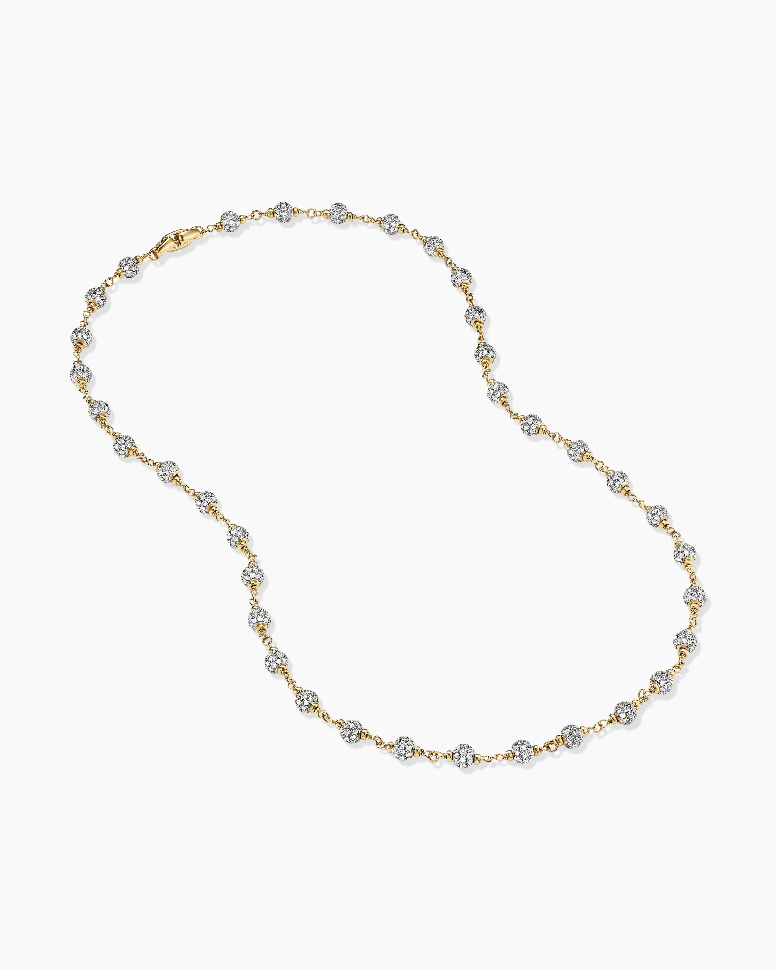 14K Gold Necklace | Tri Color Gold 4mm Puff Ball Rosary Necklace for Men |  Spring Ring Clasp Solid Gold Chain for Mens Womens Girls | Gift for Her |  Jewelry Box (24) | Amazon.com