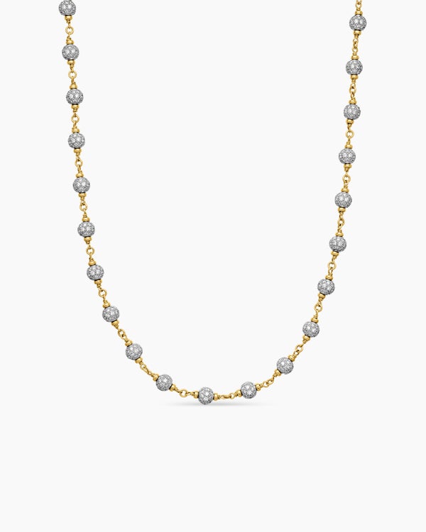 Spiritual Beads Necklace in 18K Yellow Gold, 6mm
