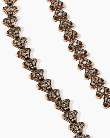 Armory® Necklace in 18K Rose Gold with Cognac Diamonds, 9.5mm