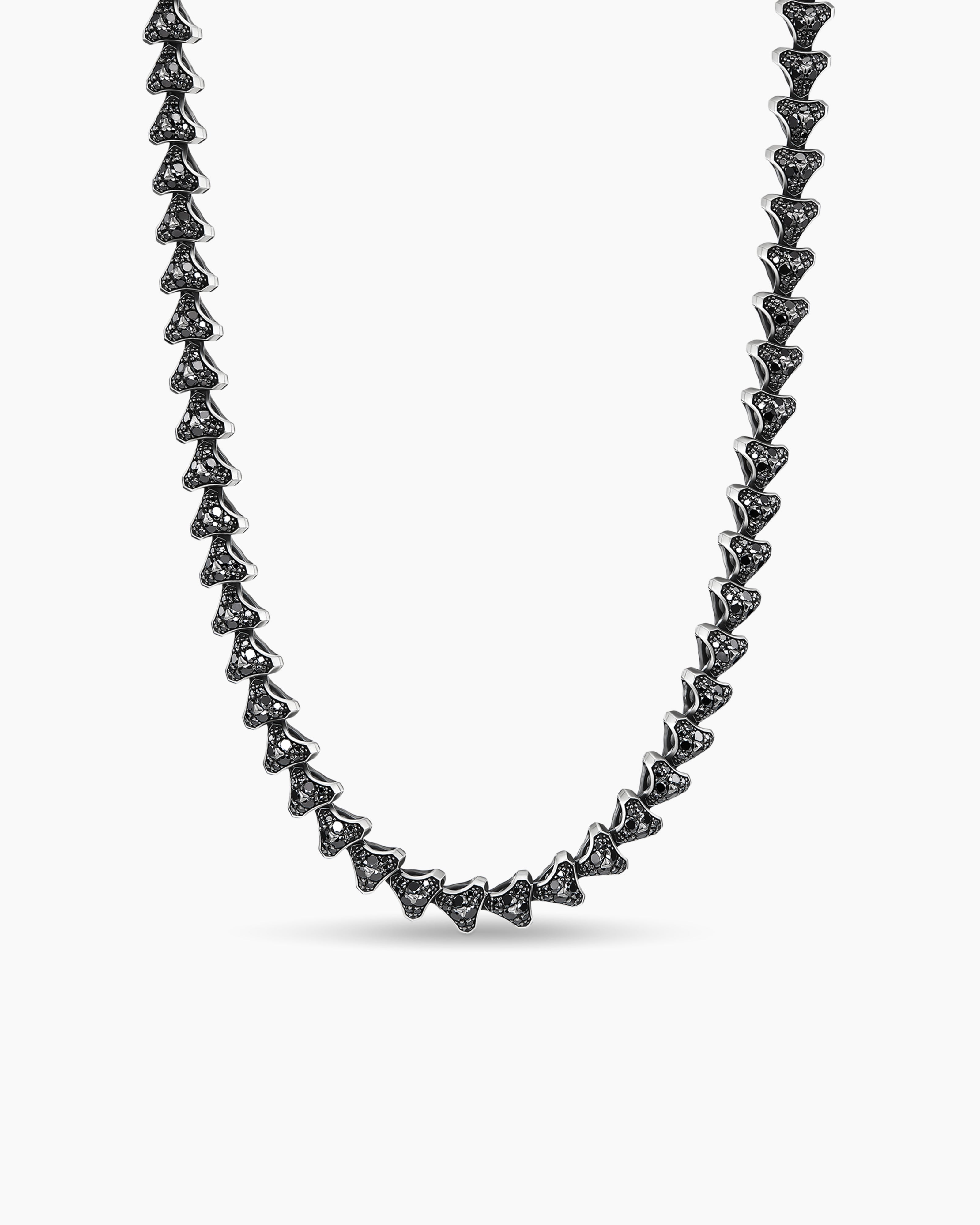 Faceted Black Diamond Beads Necklace In AAA Quality With Gold Clasp