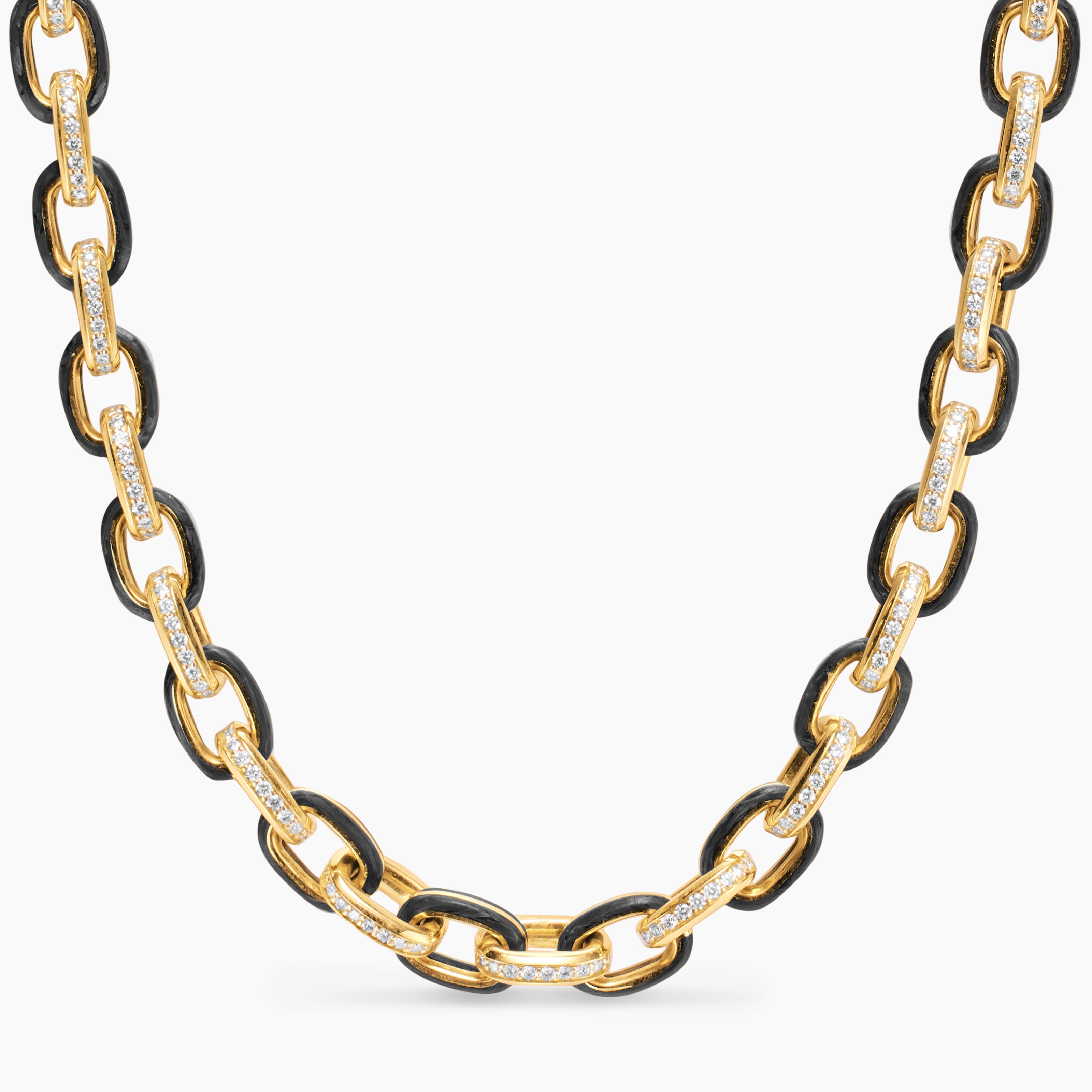 Men's Streamline Oval Link Necklace in Gold | David Yurman