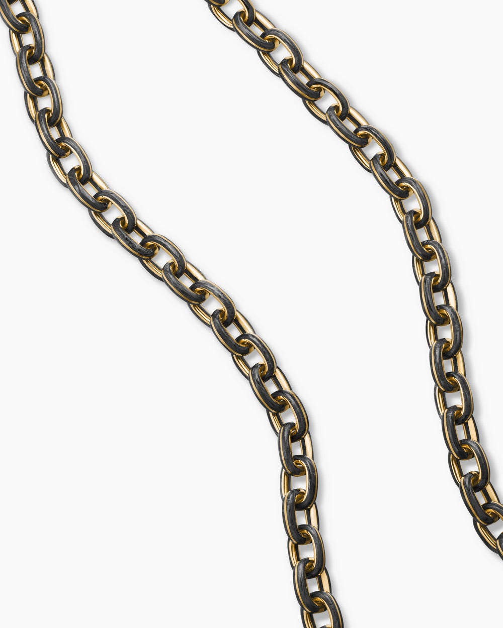Mens Streamline Oval Link Necklace in 18K Yellow Gold, 8.5mm