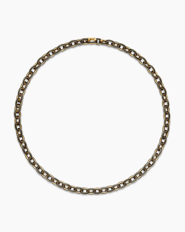 Collier chaîne à maillons Forged Carbon en or jaune 18 carats, 8,5 mm