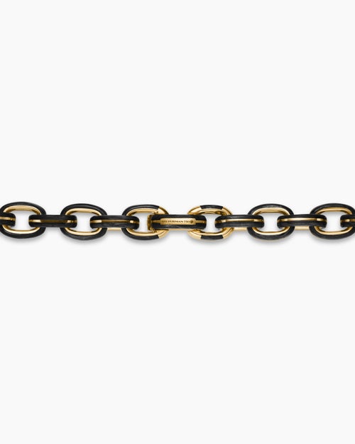 Mens Streamline Oval Link Necklace in 18K Yellow Gold, 8.5mm