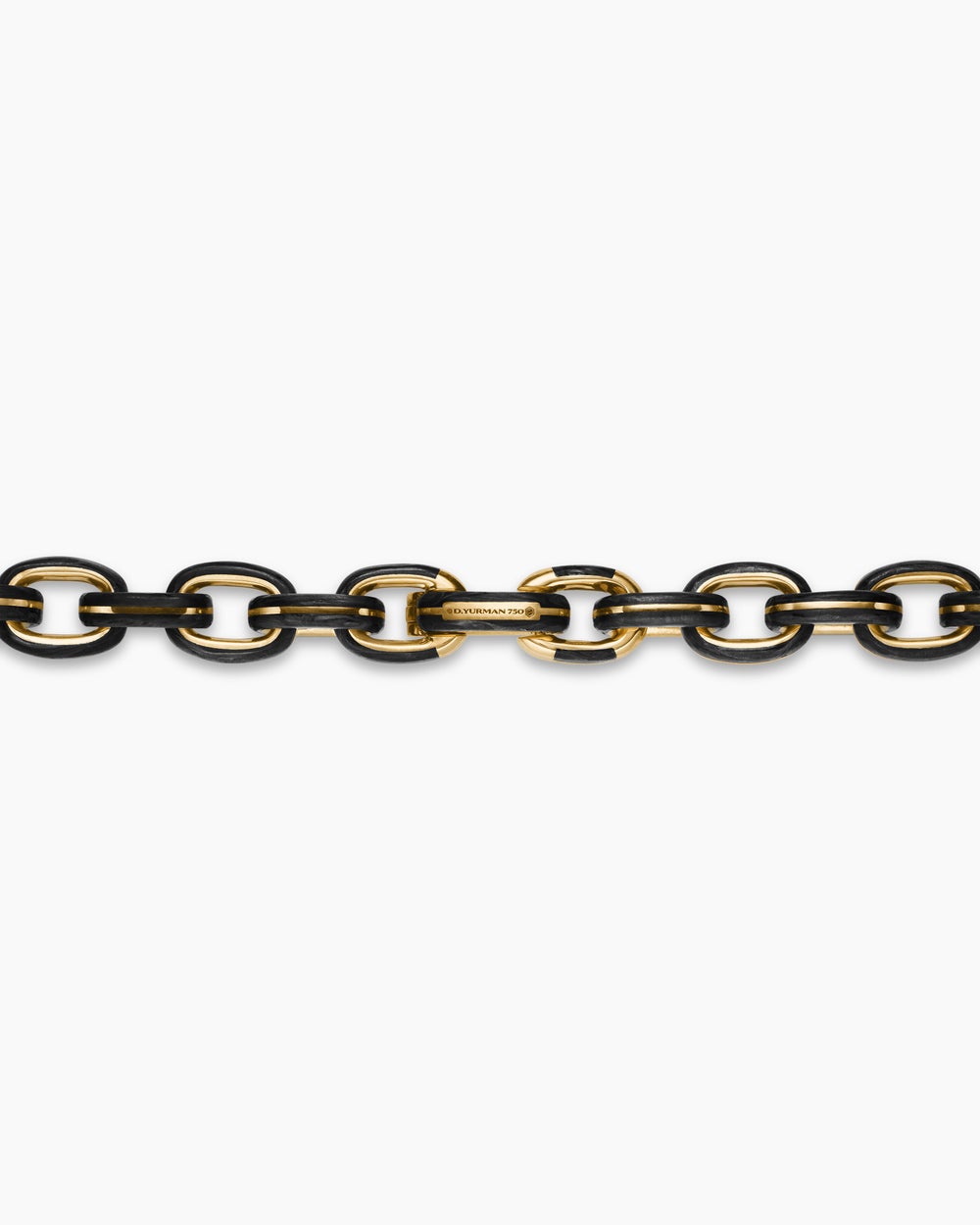 Mens Streamline Oval Link Necklace in 18K Yellow Gold, 8.5mm