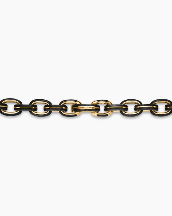 Collier chaîne à maillons Forged Carbon en or jaune 18 carats, 8,5 mm