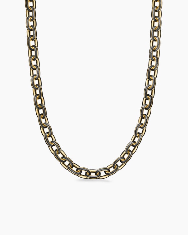 Collier chaîne à maillons Forged Carbon en or jaune 18 carats, 8,5 mm