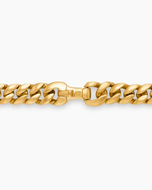 Mens Curb Chain Necklace in 18K Yellow Gold, 6mm