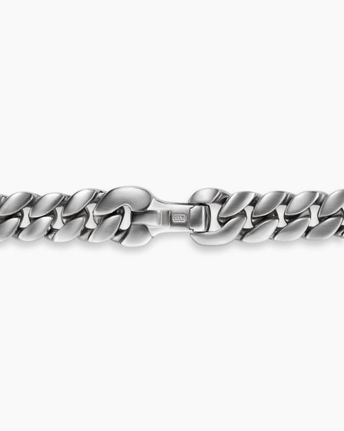 Mens Curb Chain Necklace in Platinum, 6mm