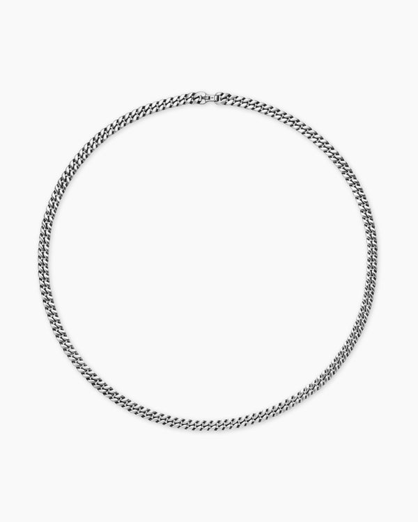 Collier Curb Chain en argent sterling, 6 mm
