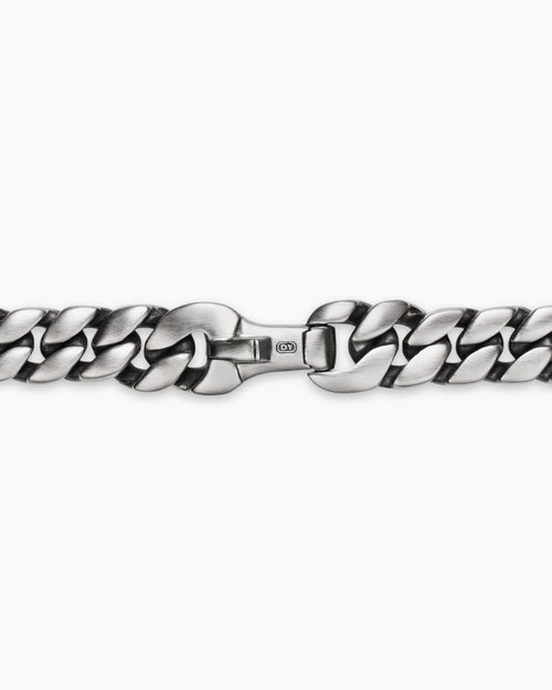 Mens Curb Chain Necklace in Sterling Silver, 6mm