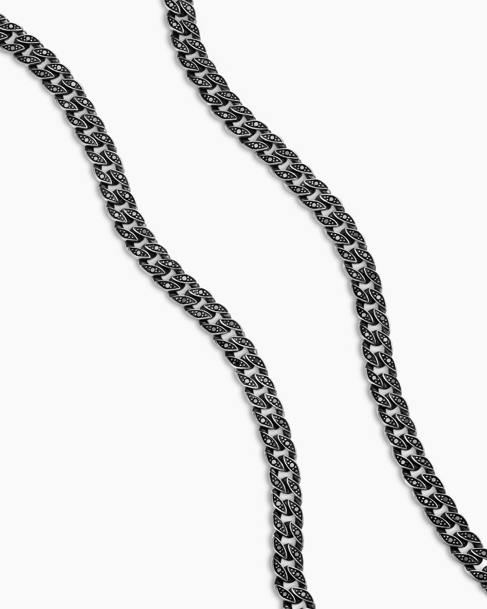 Mens Curb Chain Necklace in Sterling Silver, 6mm