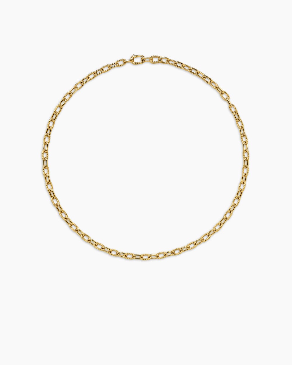 Collier chaîne DY Madison en or jaune 18 carats, 6 mm hommes