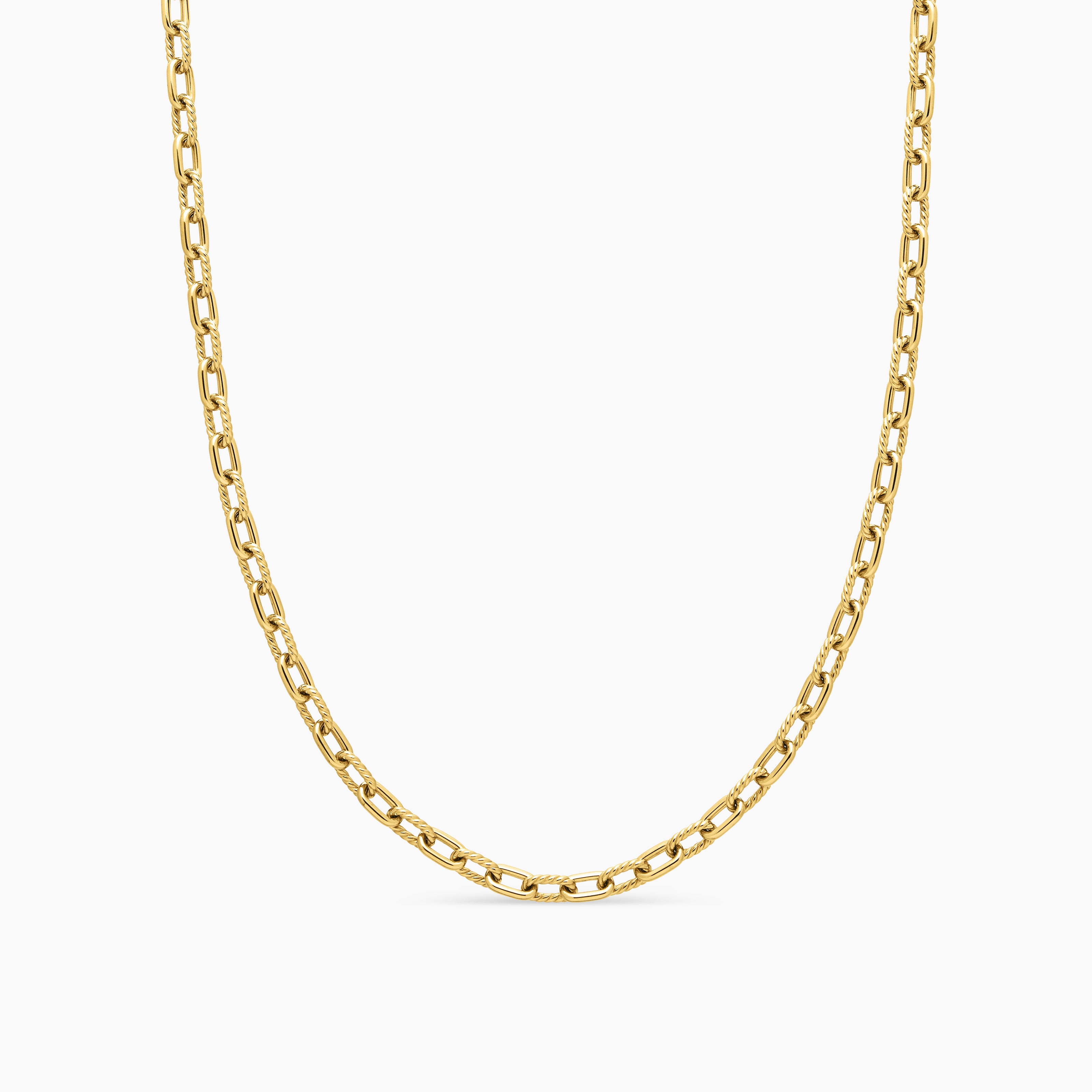 Mens DY Madison Chain Necklace in 18K Yellow Gold, 6mm