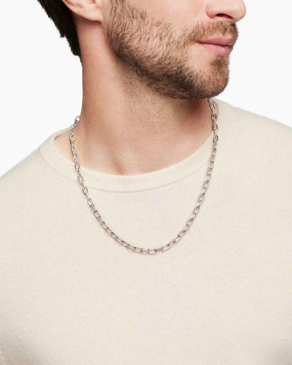 Collier chaîne DY Madison en argent sterling, 6 mm hommes