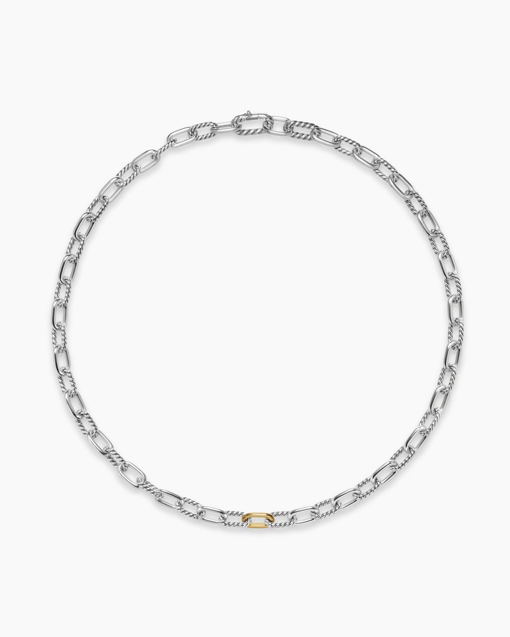 Collier chaîne DY Madison en argent sterling avec or jaune 18 carats, 8,5 mm hommes