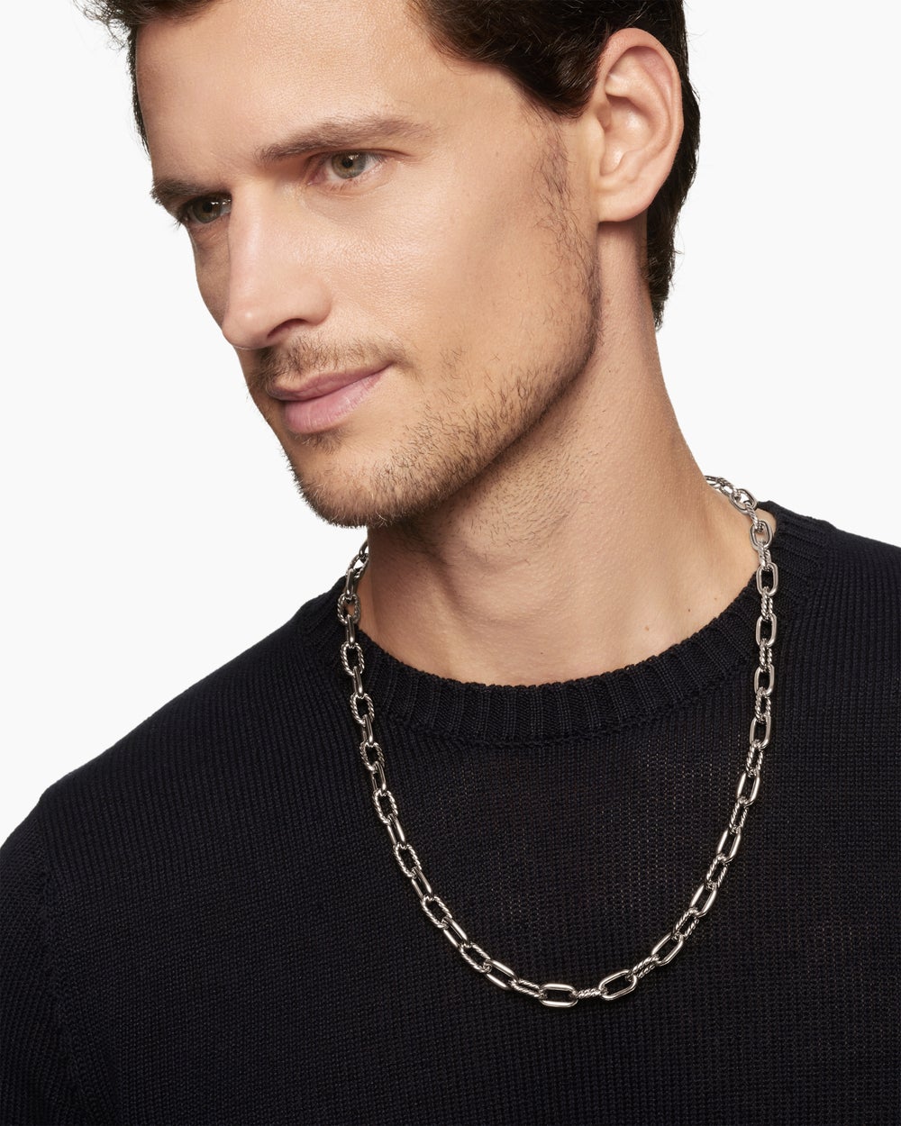 Collier chaîne DY Madison en argent sterling, 8,5 mm hommes