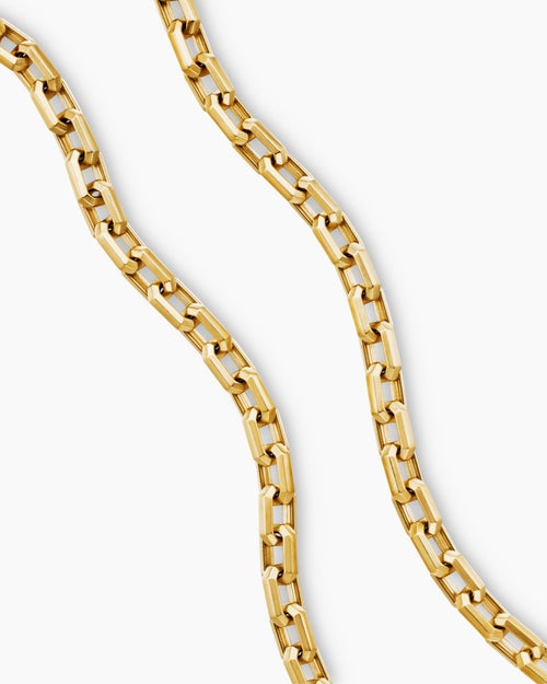 Mens Streamline® Link Necklace in 18K Yellow Gold, 5.5mm