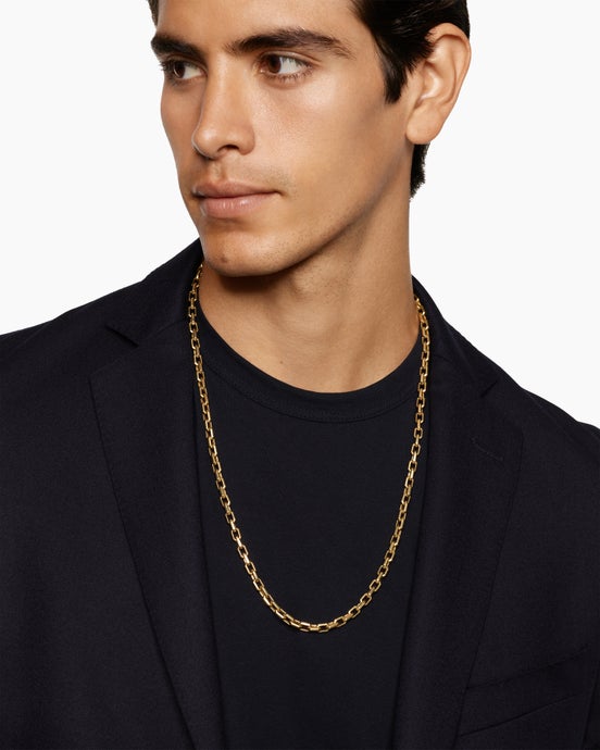 Streamline Link Necklace in 18K Yellow Gold, 5.5mm