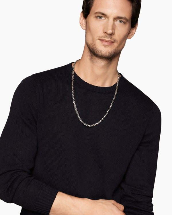 Streamline Link Necklace in Platinum, 5.5mm