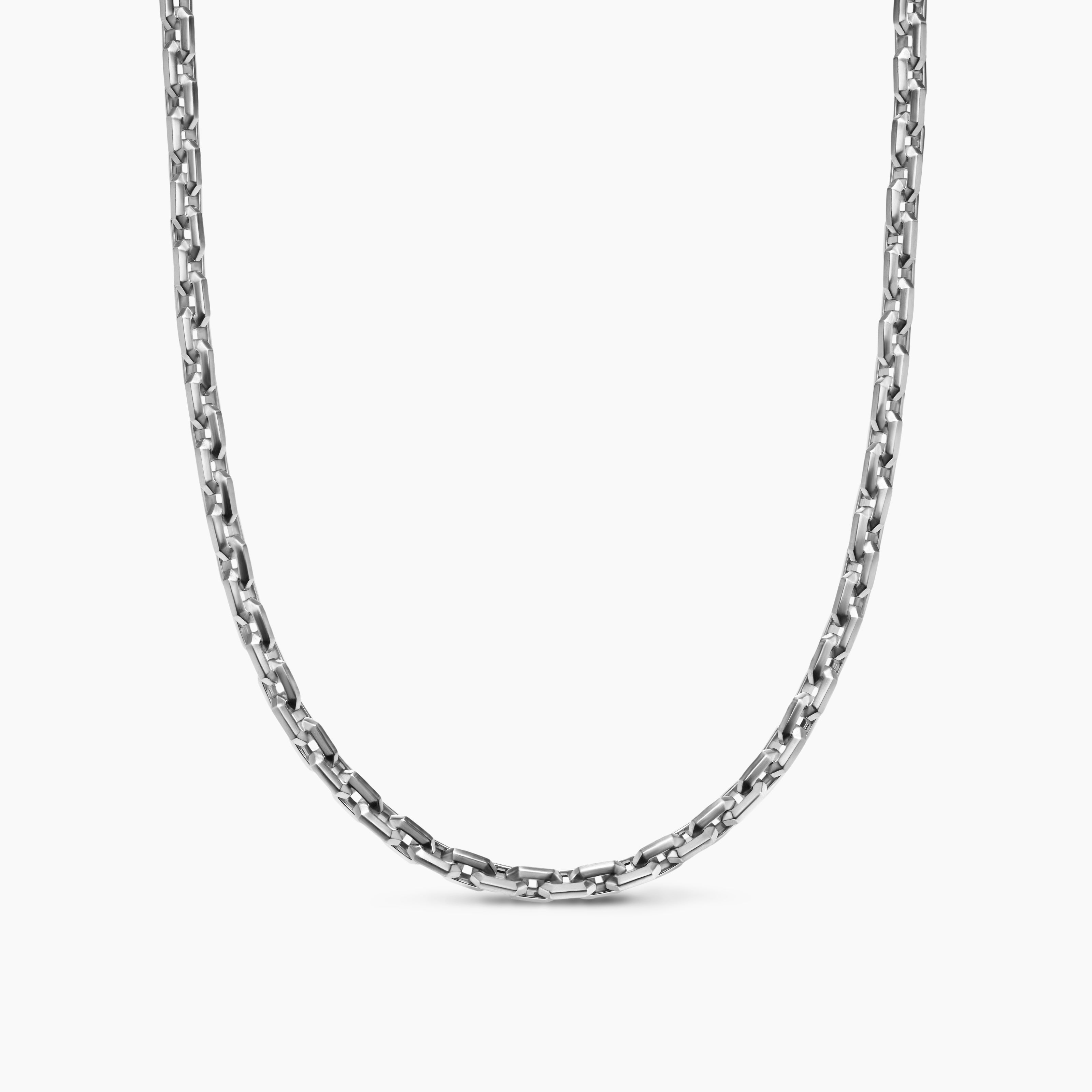 Mens Streamline&reg; Link Necklace in Platinum, 5.5mm