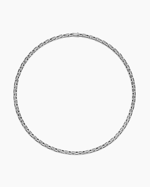 Mens Streamline Link Necklace in Sterling Silver, 5.5mm