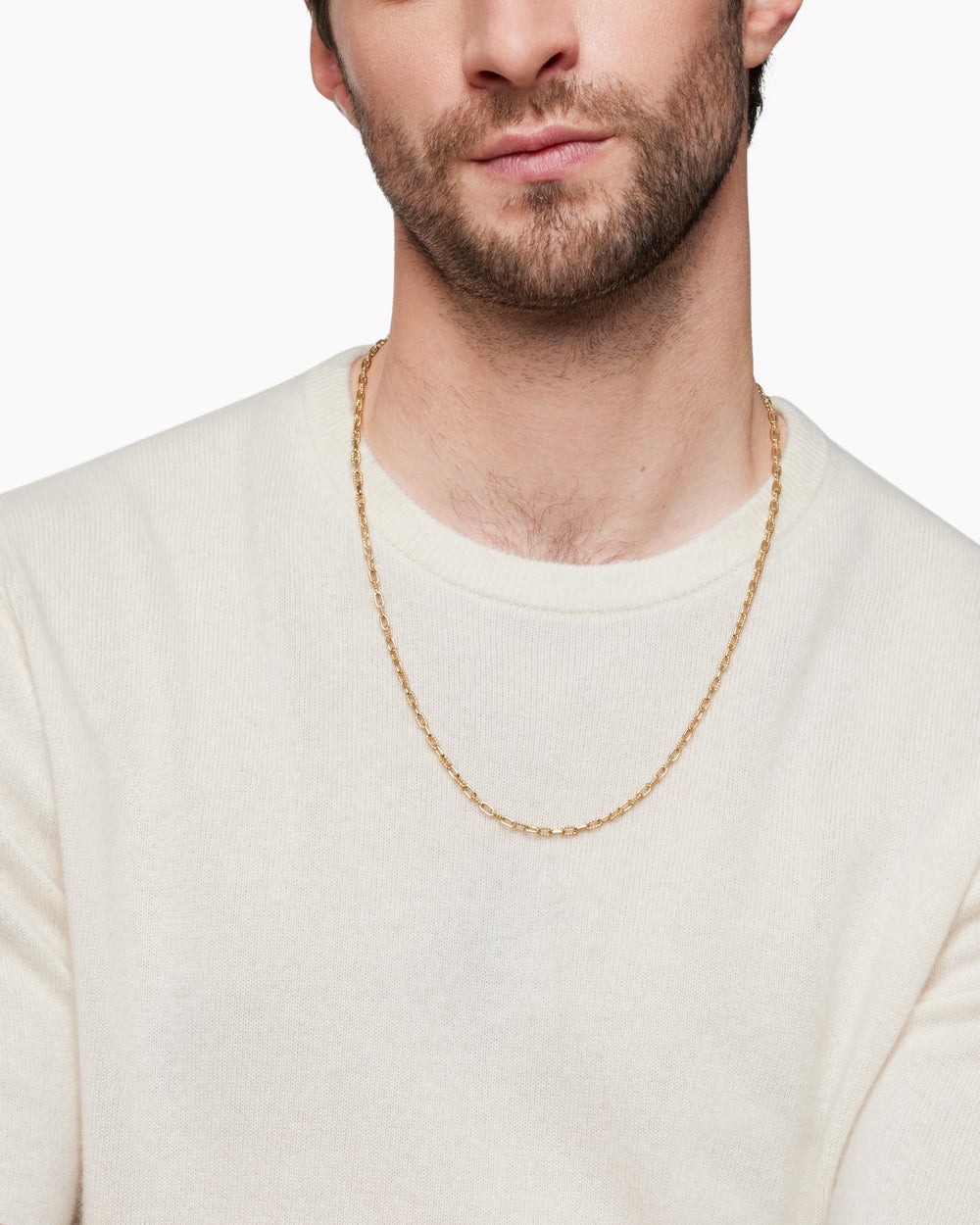 Mens DY Madison Chain Necklace in 18K Yellow Gold, 3mm
